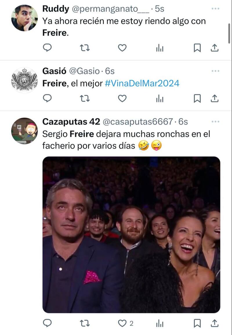 Sergio Freire y los comentarios en la red social X luego de su presentación en Festival de Viña 2024.