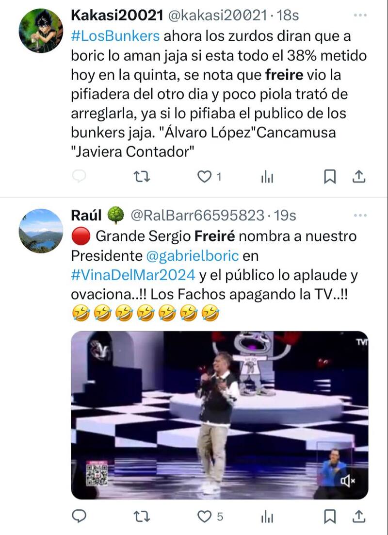 Sergio Freire y los comentarios en la red social X luego de su presentación en Festival de Viña 2024.