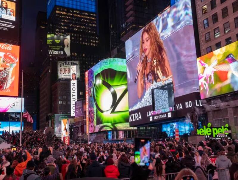 Shakira congregó a 40 mil personas en Times Square. Créditos: Instagram