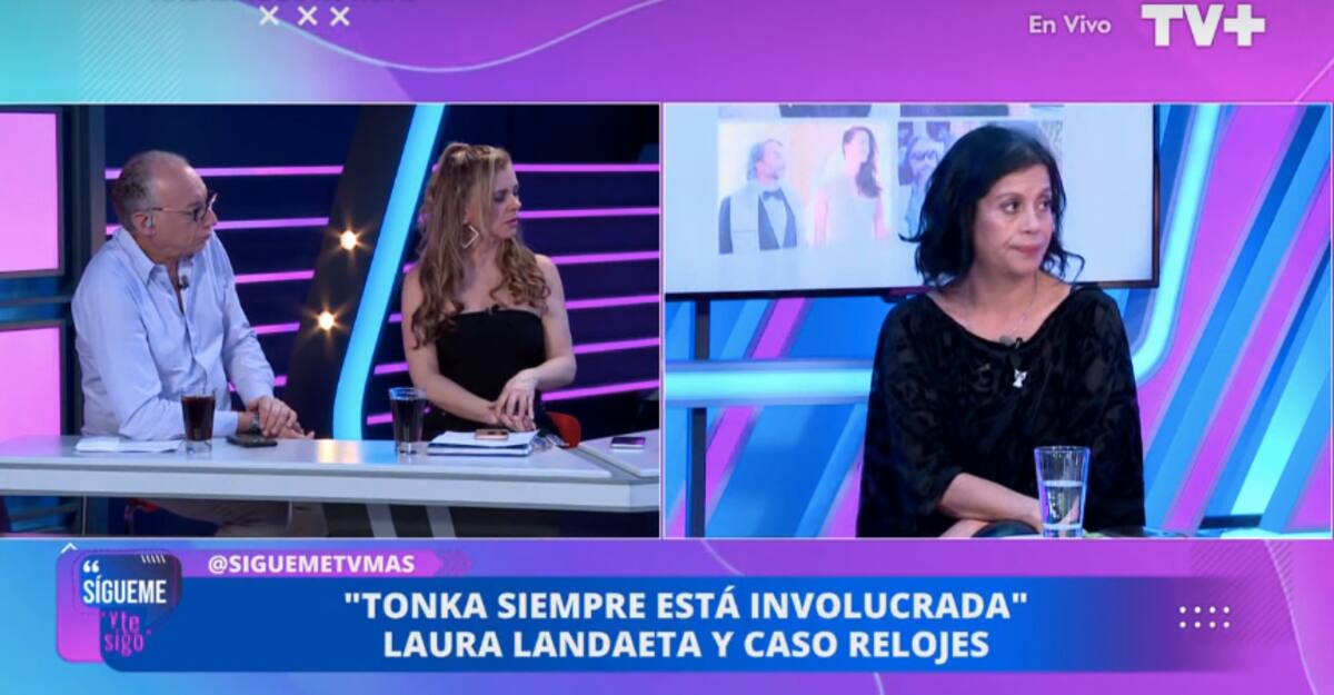 Laura Landaeta habla sobre Tonka Tomicic en el "Caso Relojes". Foto: TV+.