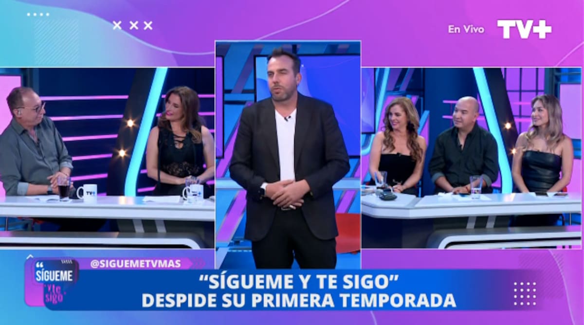 La despedida de los panelistas de "Sígueme y te sigo". Foto: TV+.