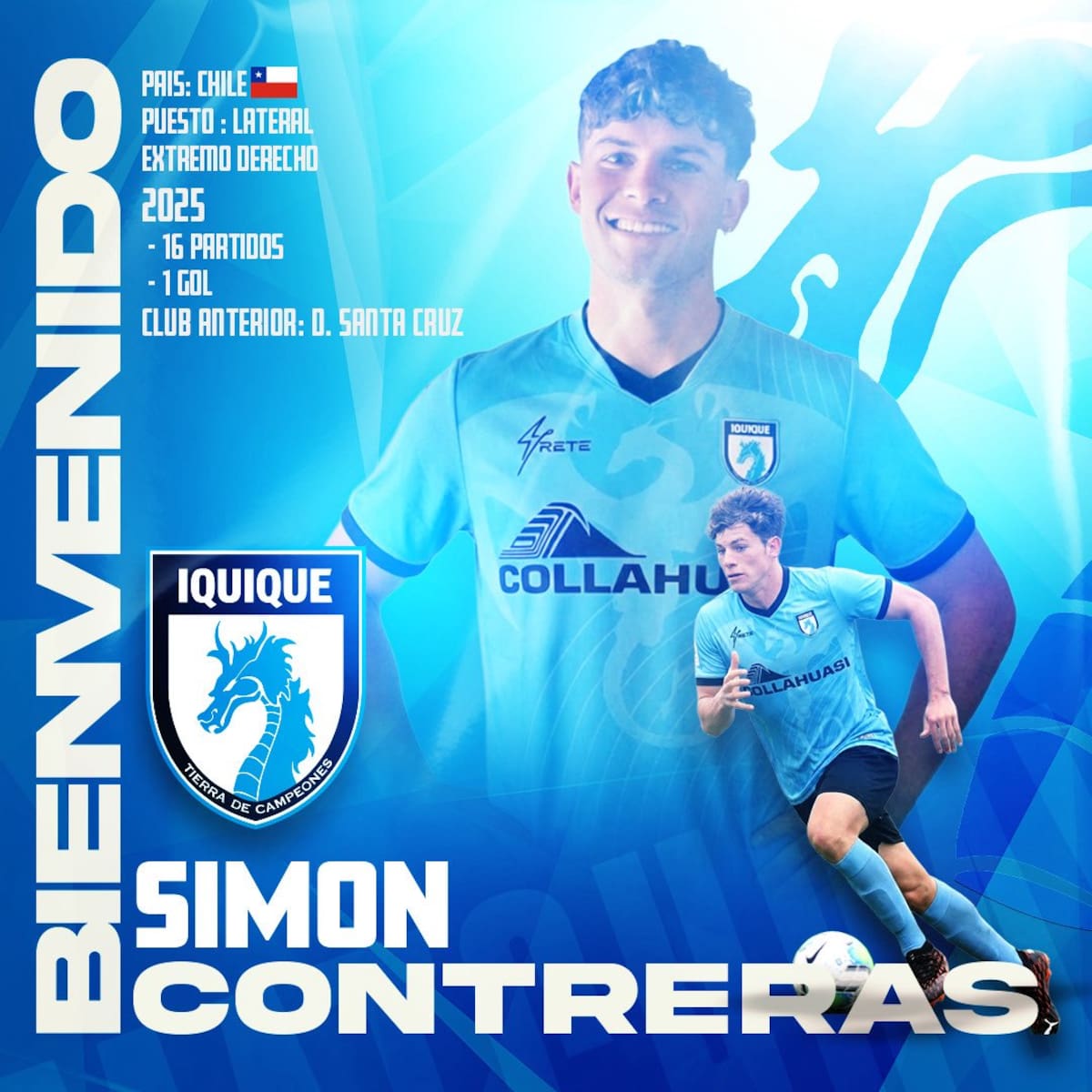 Es nuevo fichaje de Deportes Iquique para el 2026. Foto: @ClubDIquique en X