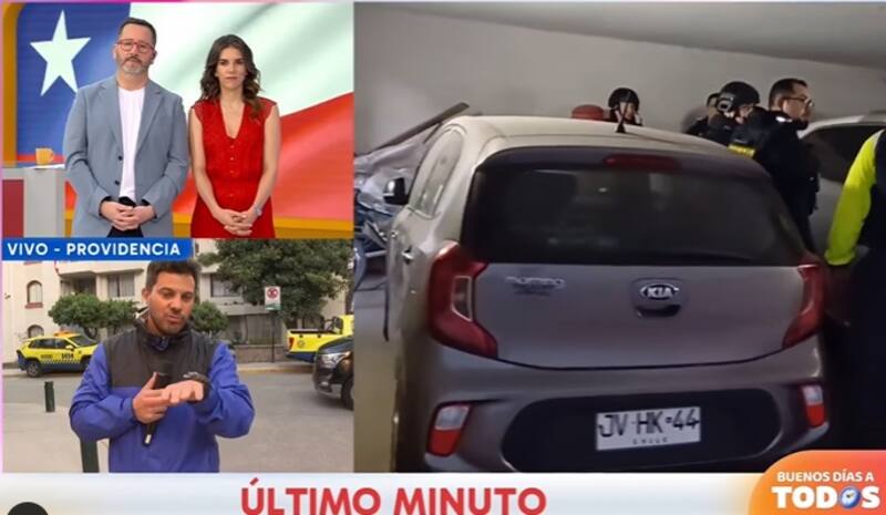 Simón Oliveros pasó susto al encontrar a un delincuente en su auto. Crédito: Pantallazo TVN