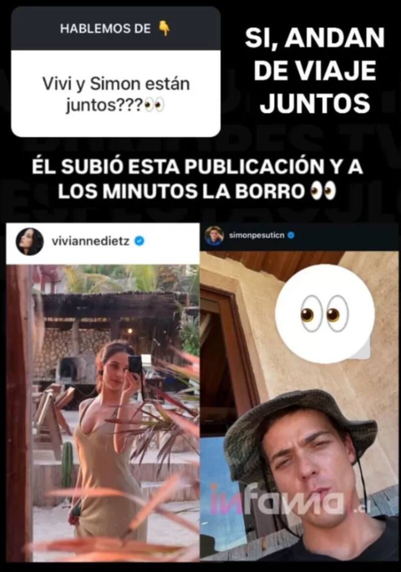 Simón Pesutic y Vivianne Dietz estarían juntos en México.