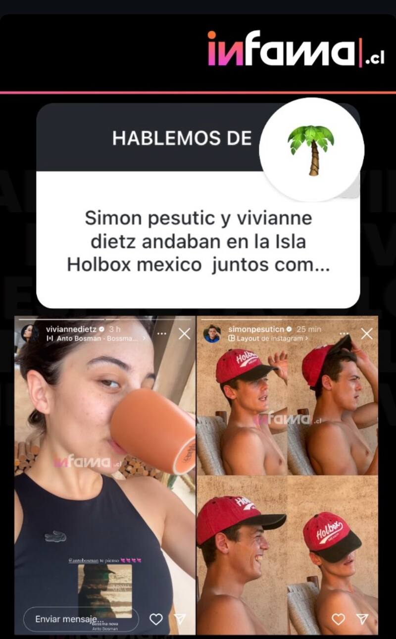 Simón Pesutic y Vivianne Dietz encienden rumores de romance.