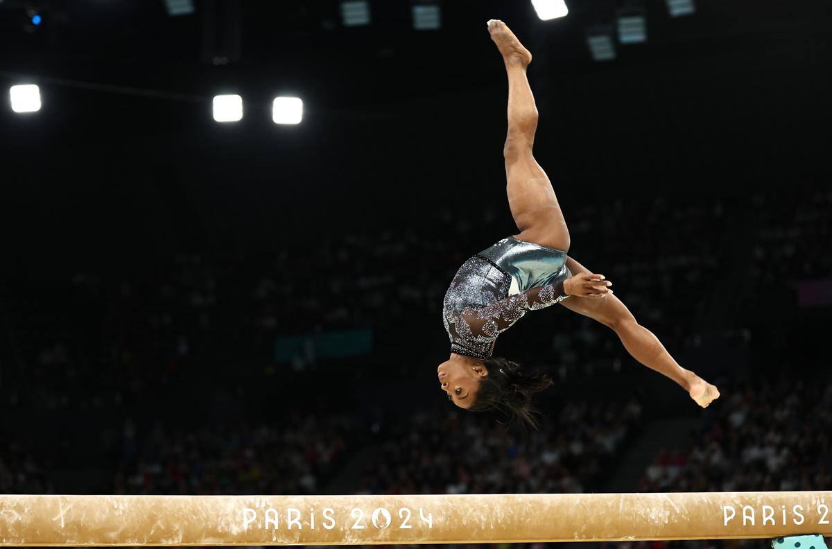 . La gimnasta deslumbró en su debut en París. Foto: EFE.