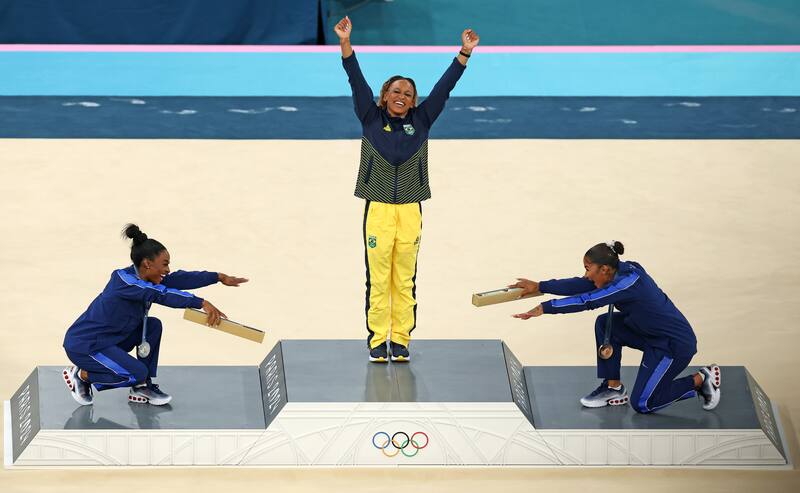 La estadounidense logró 3 medallas de oro y una de plata en París 2024. Créditos: Pablo Ellis.