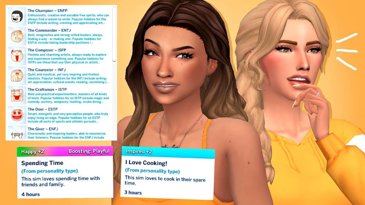 Podrás elegir el tipo de personalidad de tu sim. Créditos: KawaiiStacie.