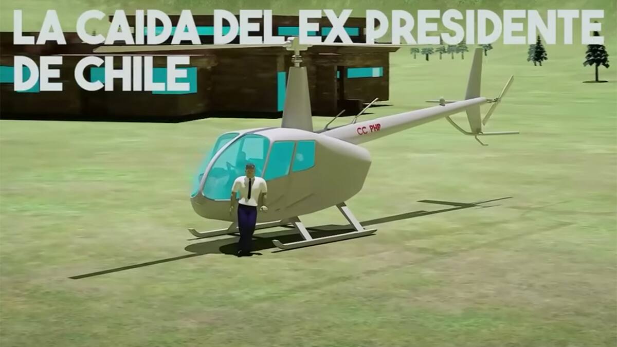 Crean video que simula la caída del helicóptero en el que murió Sebastián Piñera