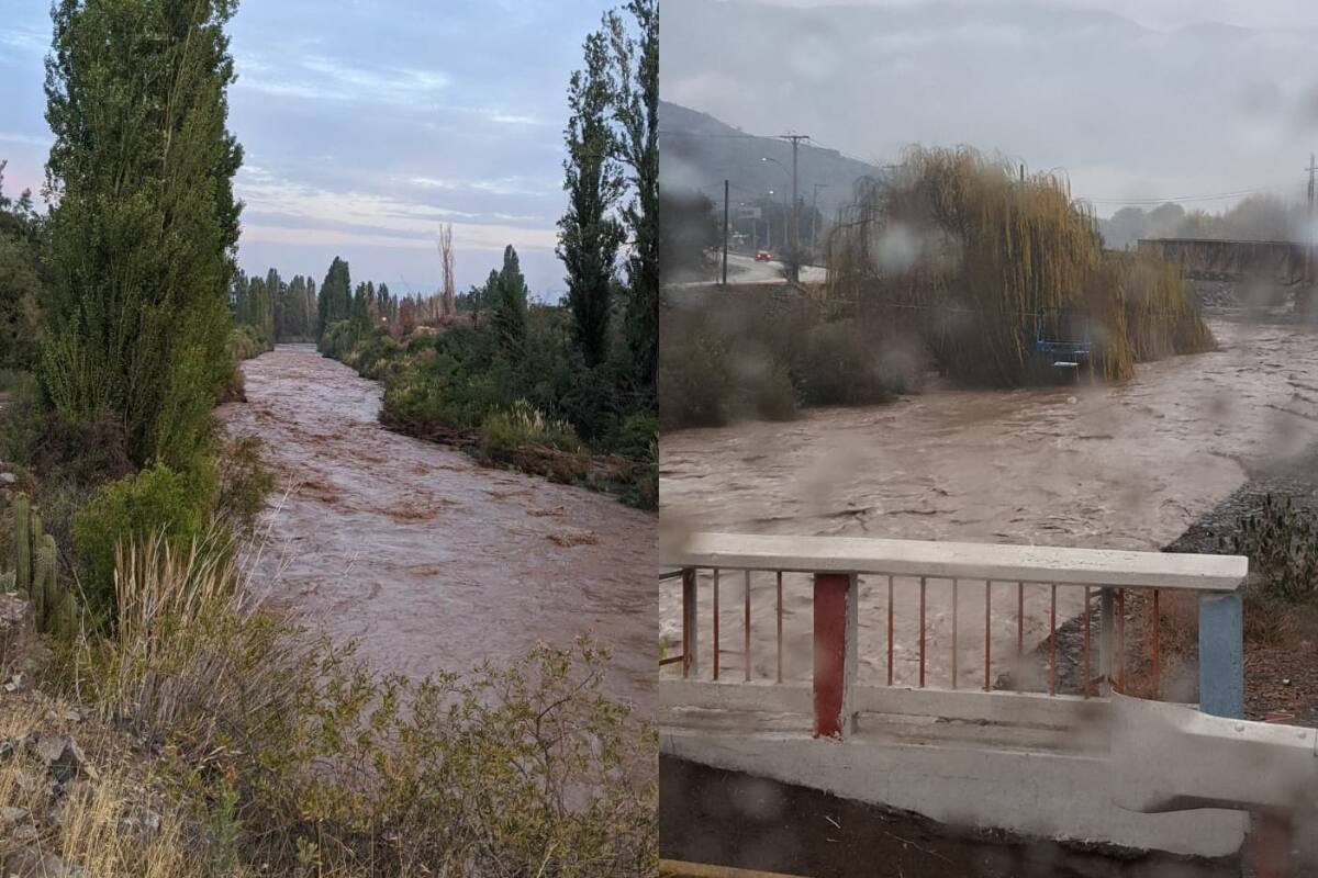 Alerta Roja y corte de agua por posible desborde de Río Aconcagua.