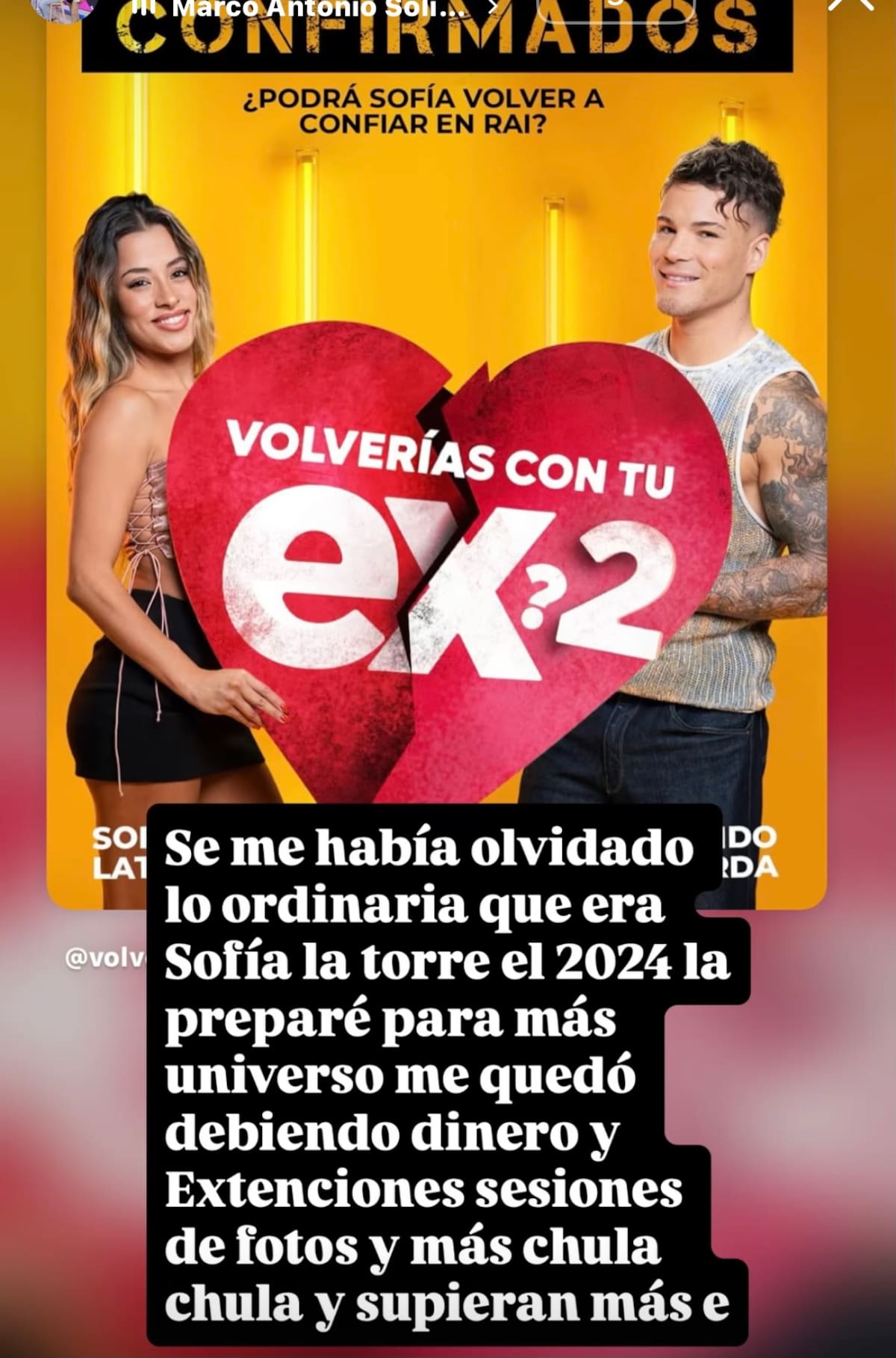 La grave acusación que remece a la expareja de Raimundo Cerda.