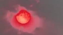 VIDEO | Extraño fenómeno de sol rojo se pudo ver en China