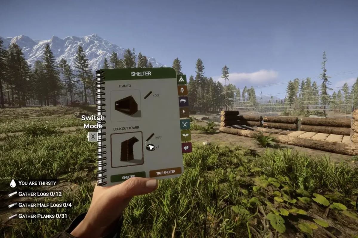 Aprende a construir tu refugio para descansar y guardar el juego. Créditos: Sons of the Forest