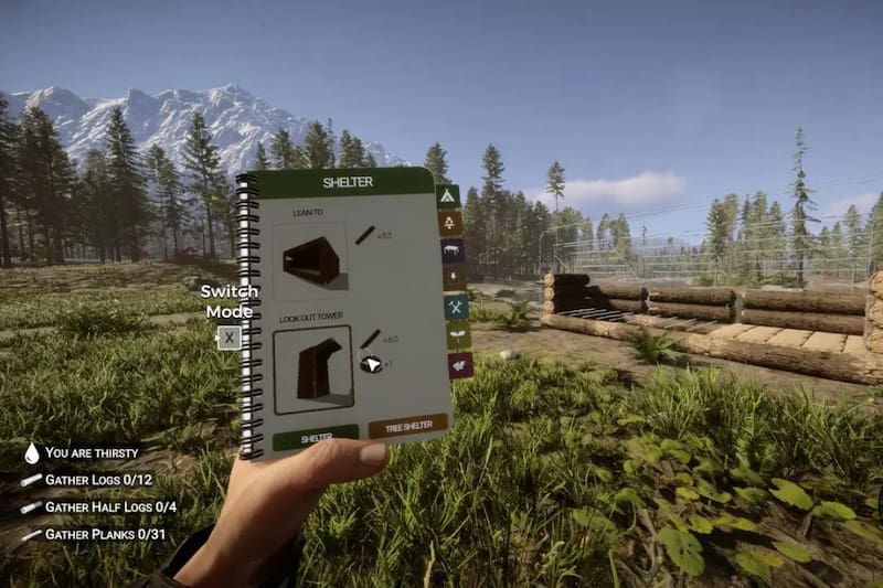 Aprende a construir tu refugio para descansar y guardar el juego. Créditos: Sons of the Forest