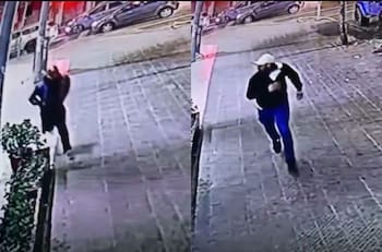 VIDEO | Sospechosos del crimen del carabinero en Santiago Centro fueron captados por cámaras de seguridad