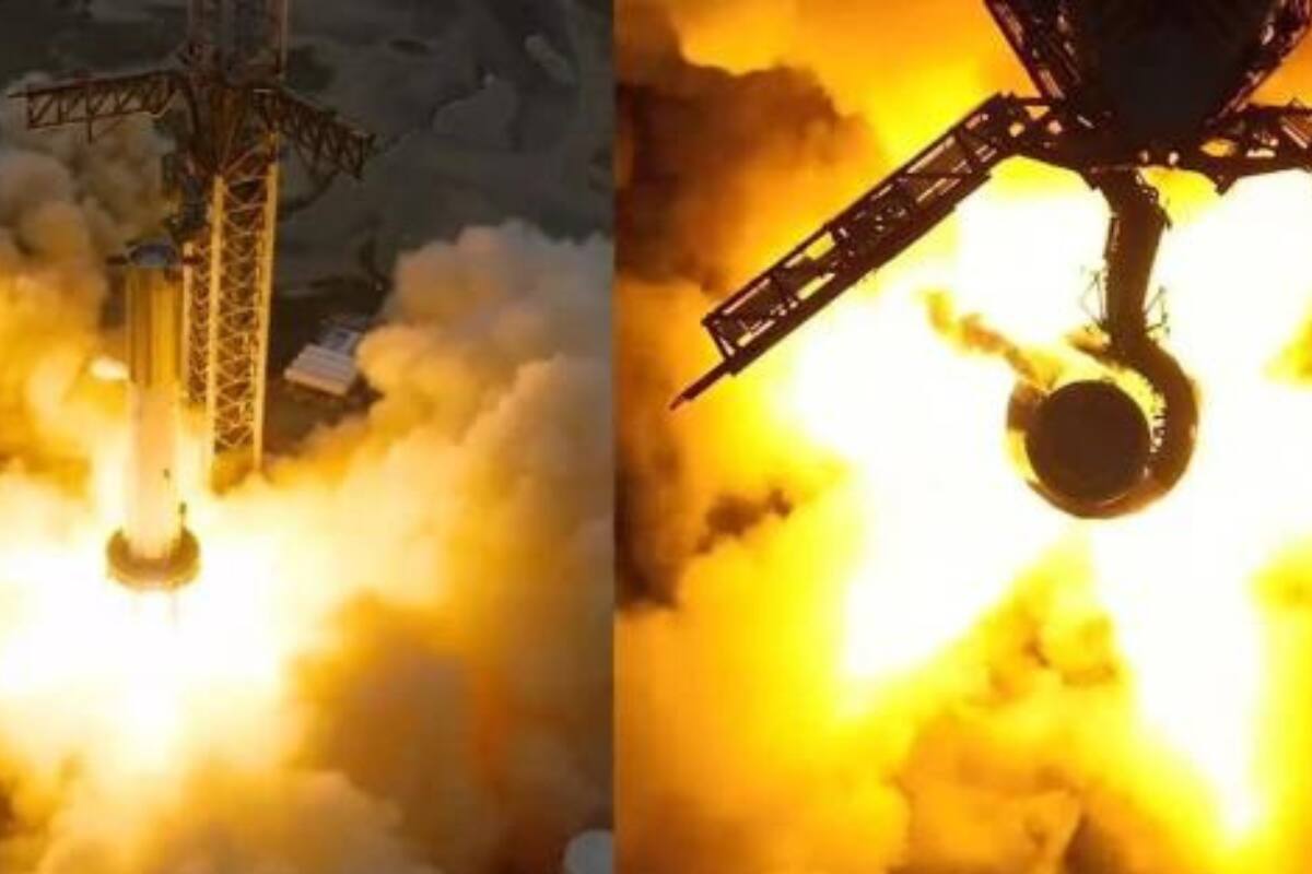 Space X enciende por primera vez motores de su cohete más potente. Créditos: Captura video