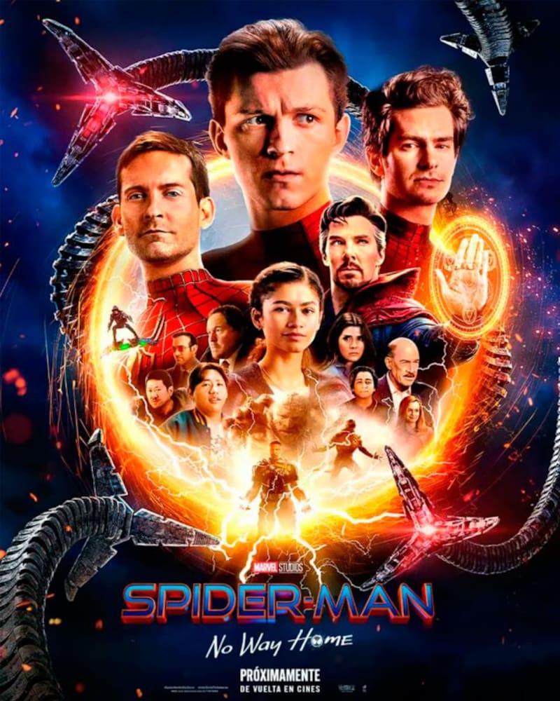 La película estuvo marcada por tener a los tres Spiderman juntos en la misma pantalla. Créditos: eCartelera.