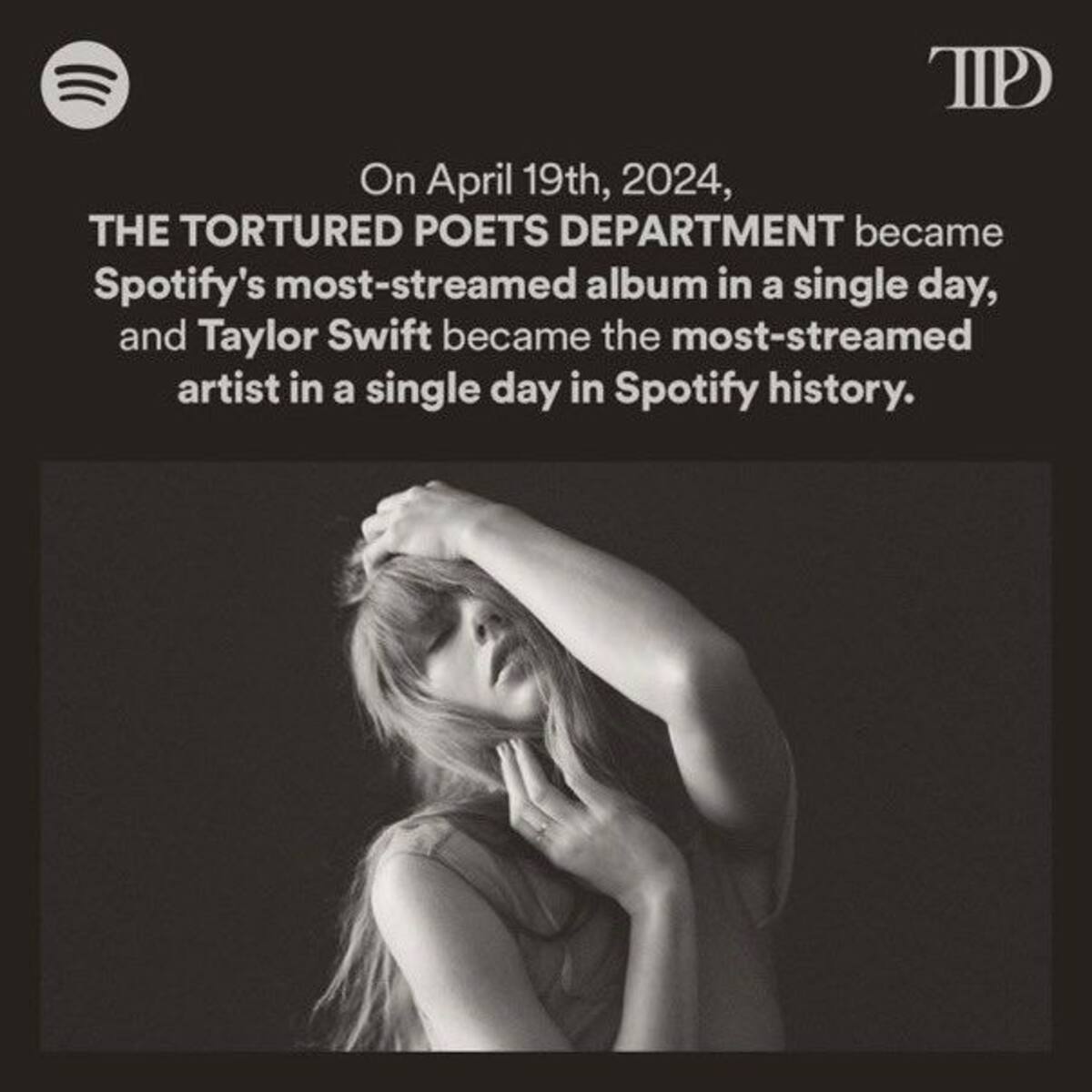 Anuncio de Spotify referente al último álbum de Taylor Switf