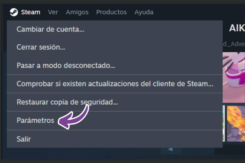 Deberás dirigirte a “Parámetros”.