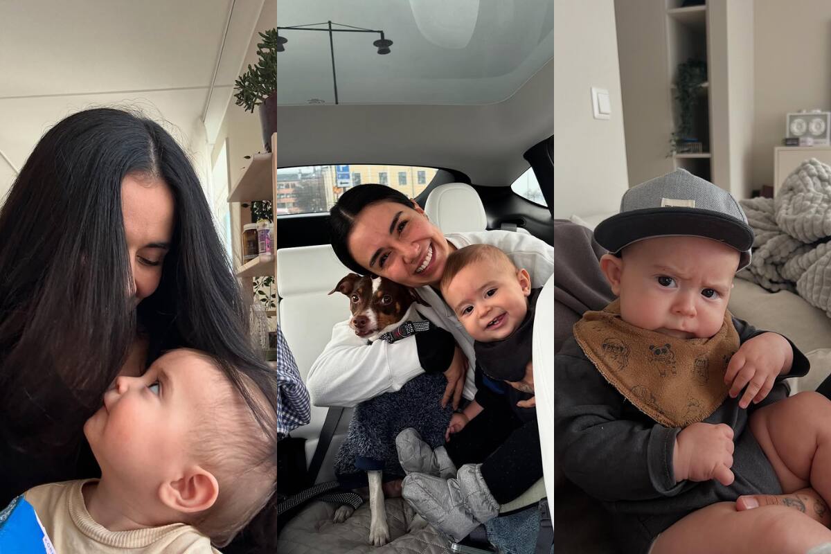 La actriz compartió fotos de su hijo.