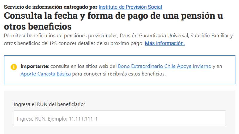 Consulta por la forma y fecha de pago. Foto: Chile Atiende.