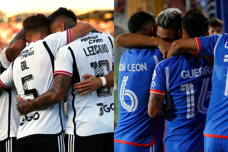 Las formaciones de Colo Colo y la U para el Superclásico. Foto: Aton.