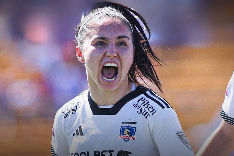 El rostro lleno de gol de Javiera Grez, tras marcar el gol de la victoria sobre Universidad de Chile. Foto: Prensa Colo Colo.