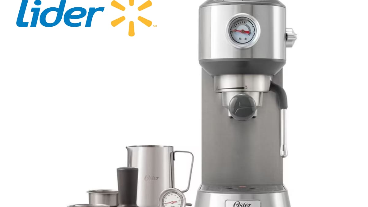 Supermercado Lider tiene esta moderna cafetera Oster con un 50% de descuento