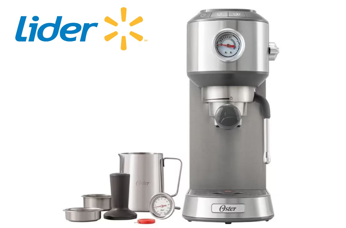 Supermercado Lider tiene esta moderna cafetera Oster con un 50% de descuento