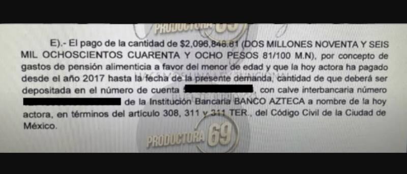 La suma que habría gastado la actriz por la manutención de su hijo