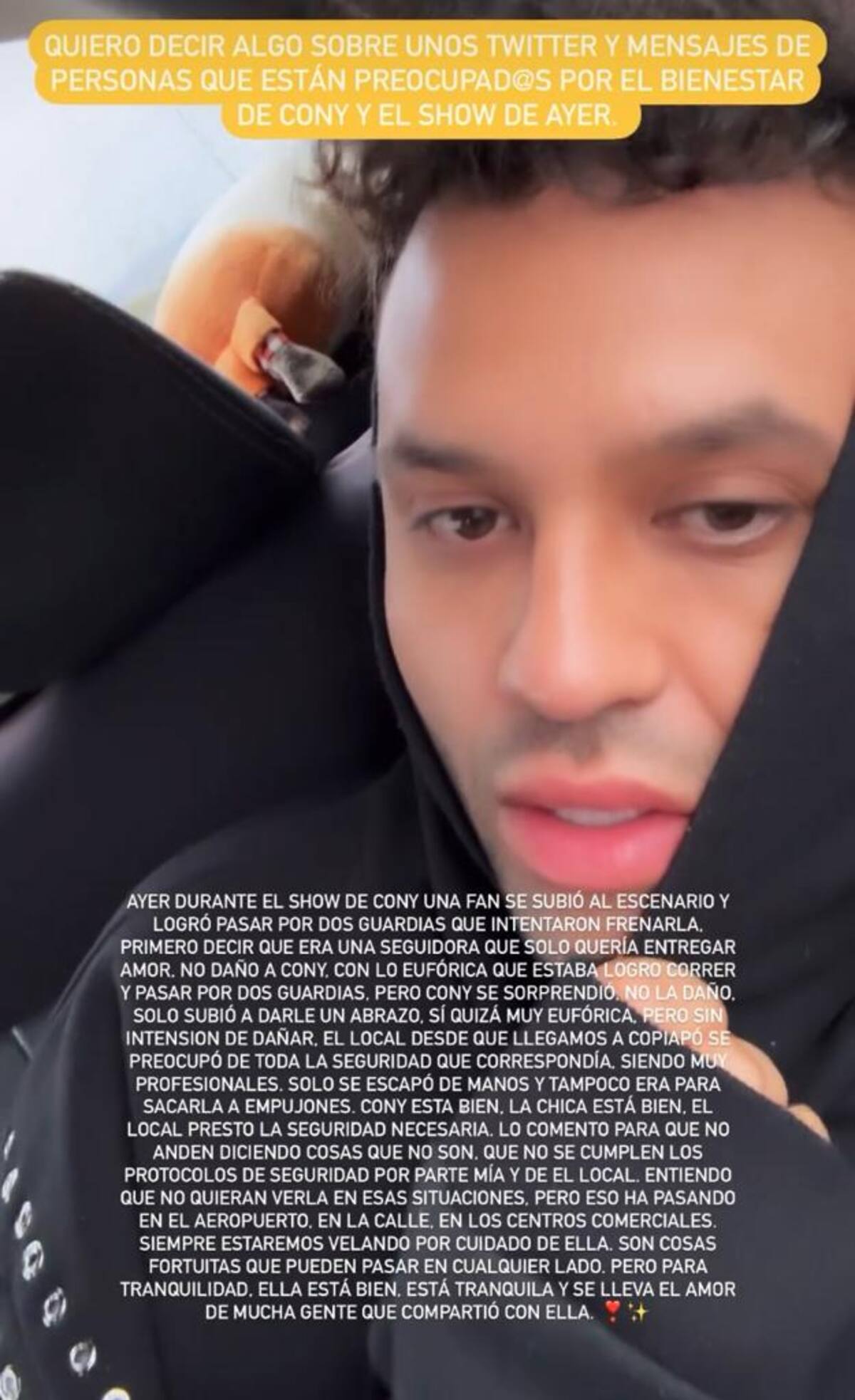 El representante de Constanza Capelli se refiere al impasse en discoteque.