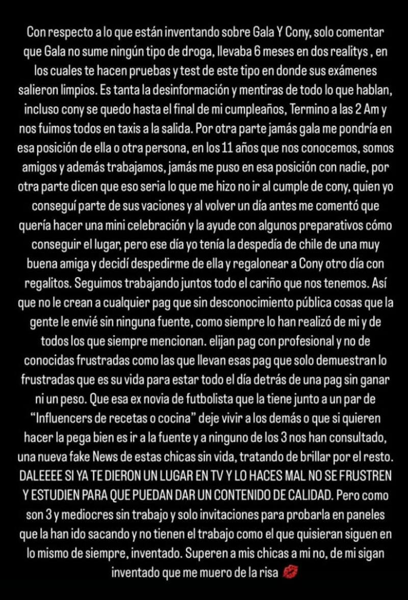 El mánager salió a desmentir a Infama. Créditos: Instagram