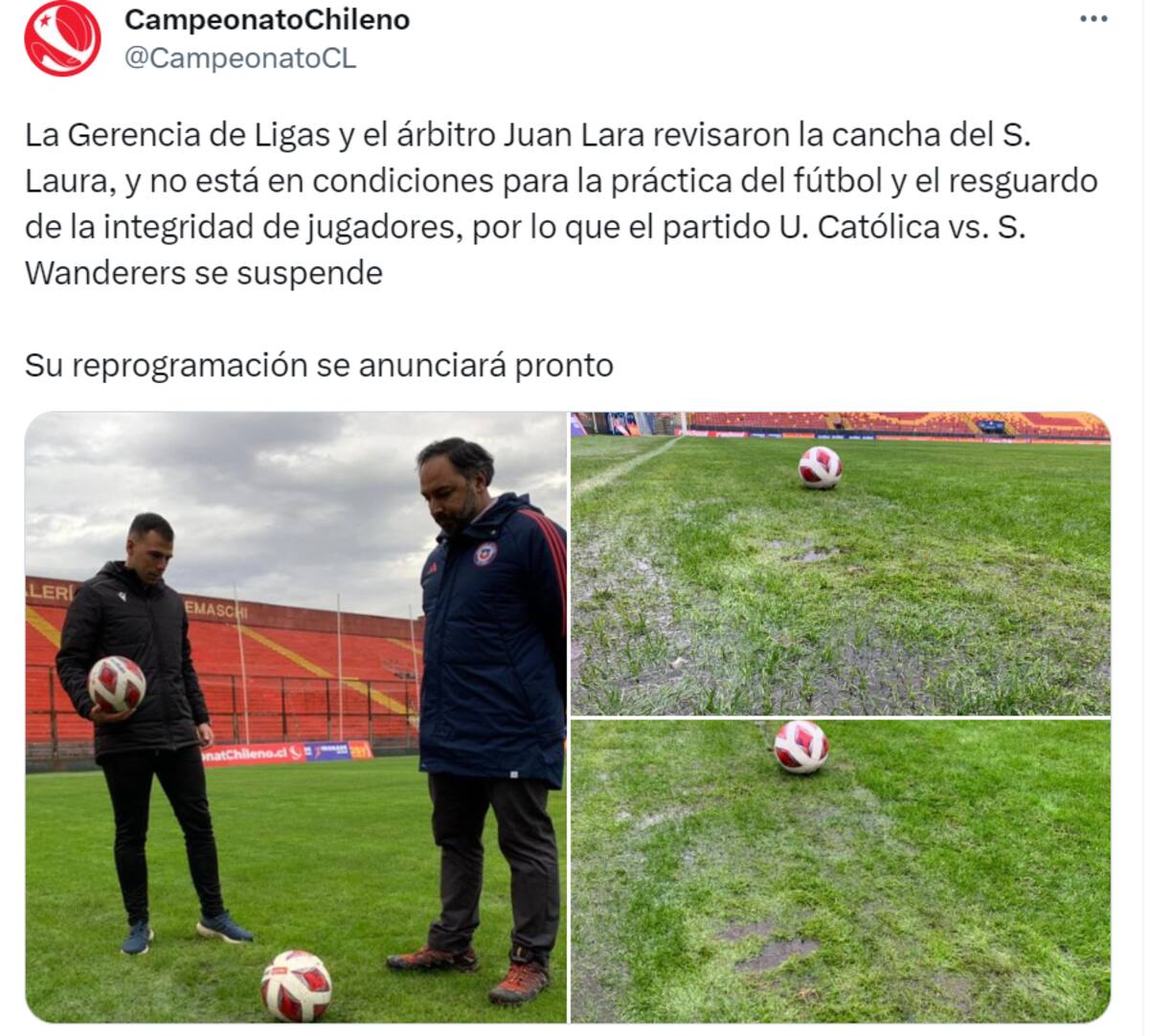 Se suspendió el partido de Universidad Católica ante Santiago Wanderers.
