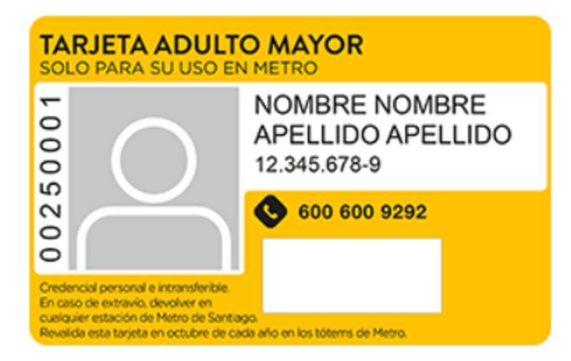 Así luce la TAM-Metro. Créditos: Web de Tarjeta Bip!