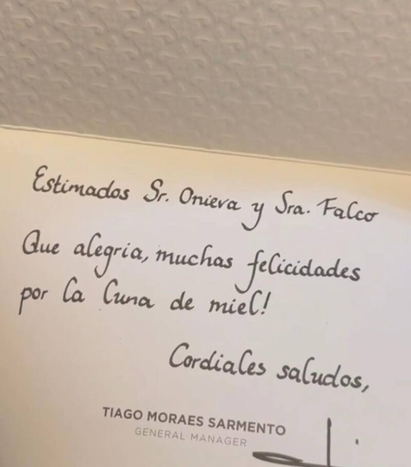 La pareja esta de luna miel