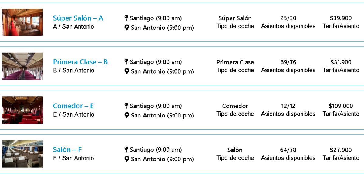 Tarifas Tren del Recuerdo - 12 de octubre.
