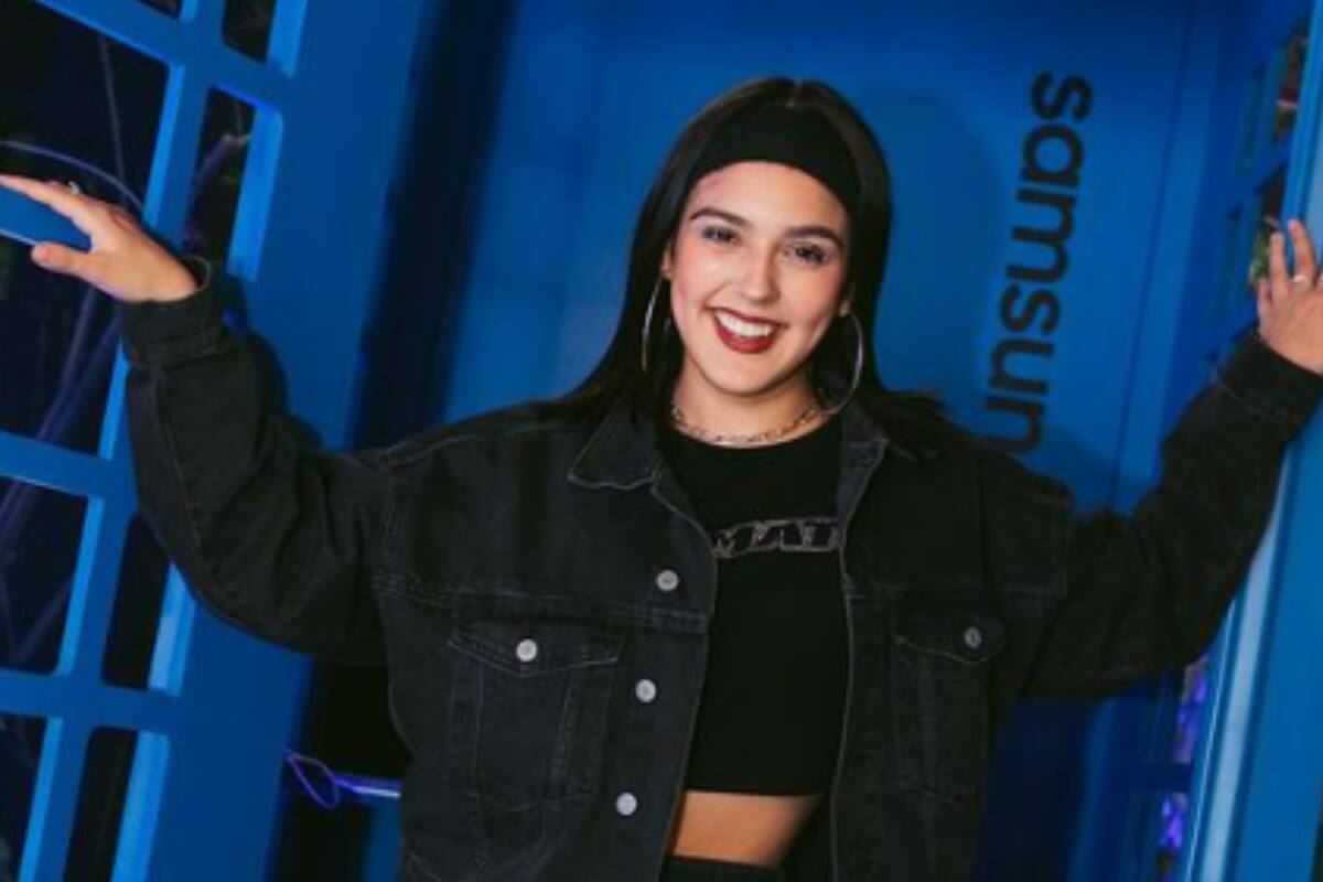 Tati Fernández en evento de telefonía/ Instagram