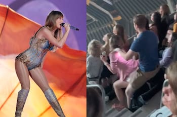 VIDEO | Pareja baila de peculiar forma en concierto de Taylor Swift y se hace viral