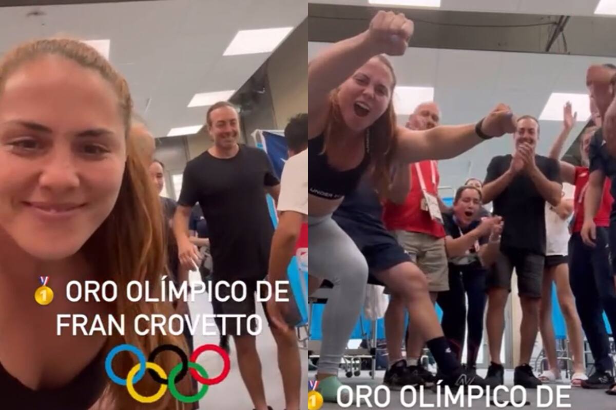 celebró a la distancia el oro de Francisca Crovetto.