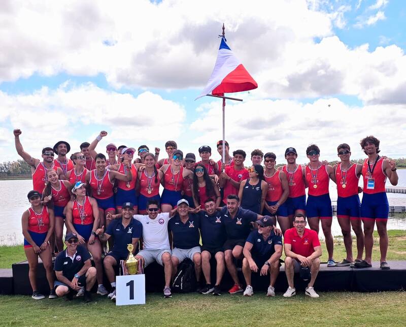 en el Sudamericano de Remo. Foto: Team Chile