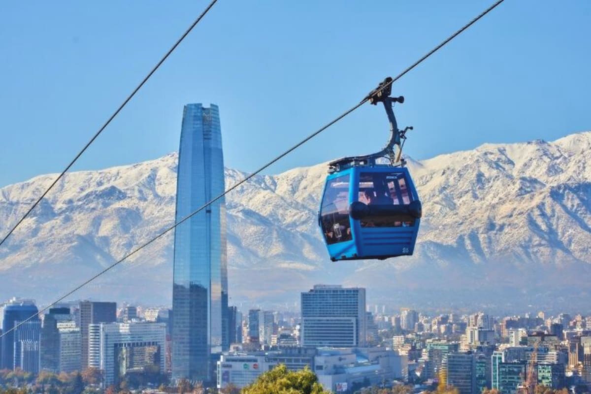 Uno de los panoramas gratuitos para quienes tengan el pase de movilidad reducida. Créditos: Teleférico Santiago.