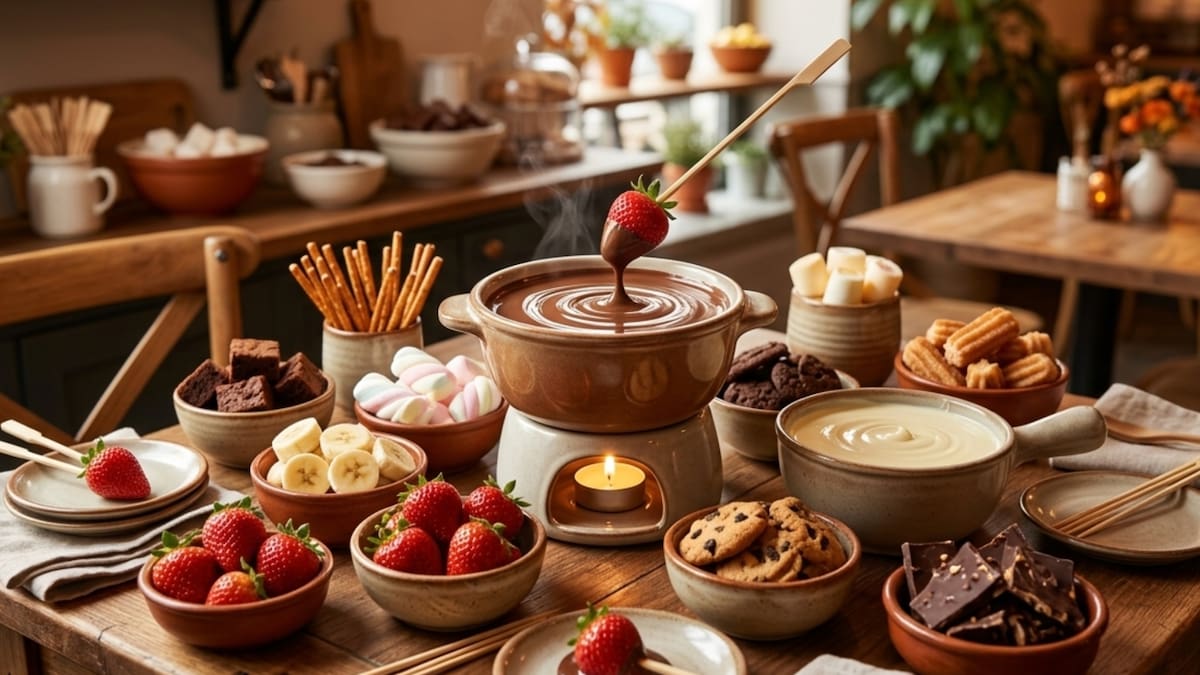 El paraíso del chocolate en Santiago: El tenedor libre que es viral por su fondue y su bebestible caliente de cacao