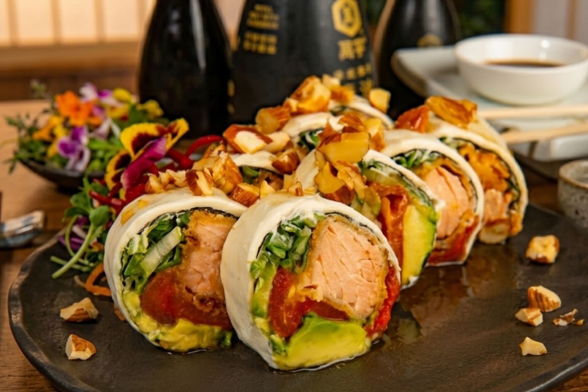 Este local está ubicado a pasos de una estación de metro y abre sus puertas de lunes a domingo. Foto: Kioto Sushi, editada con IA Google.