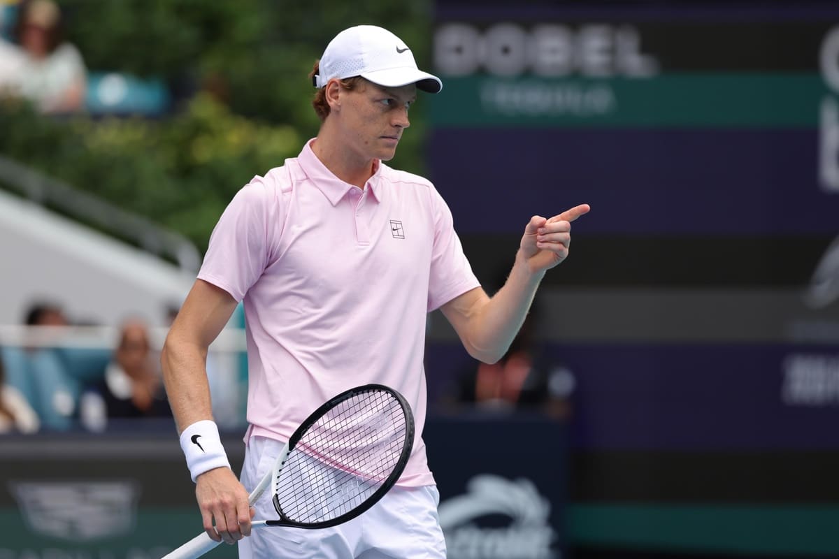Jannik Sinner venció a Jiri Lehecka y es el nuevo campeón del Masters 1000 de Miami. Foto: EFE.