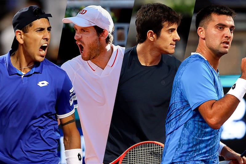 Los 4 chilenos más destacados del ATP Tour llevan una magra cosecha en la temporada 2025. Fotos: Agencia Aton.