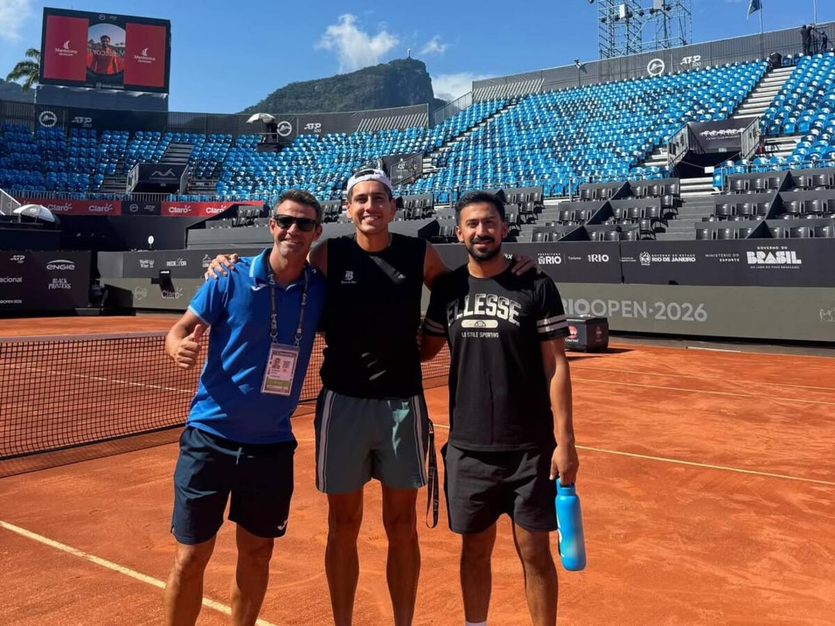 Alejandro Tabilo en el ATP de Río de Janeiro. Foto: Alejandro Tabilo en Instagram.