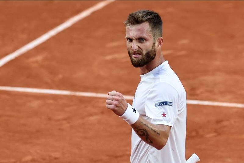 Corentin Moutet, un antipático que causa polémica en el circuito internacional. Foto: EFE.