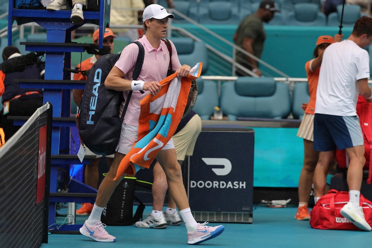 La lluvia interrumpió la final del Masters 1000 de Miami: ¿A qué hora se vuelve a jugar?. Foto: Efe.