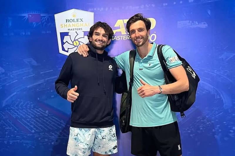 Valentin Vacherot (izquierda) y Arthur Rinderknech (derecha) en el Masters de Shanghái.