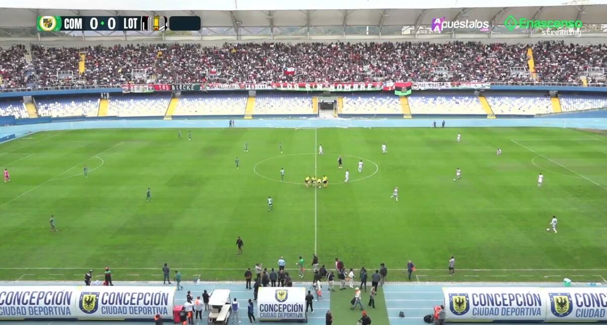 Así luce el Ester Roa en el sector de hinchas de Lota Schwager. Imagen: Portal En Ascenso Streaming